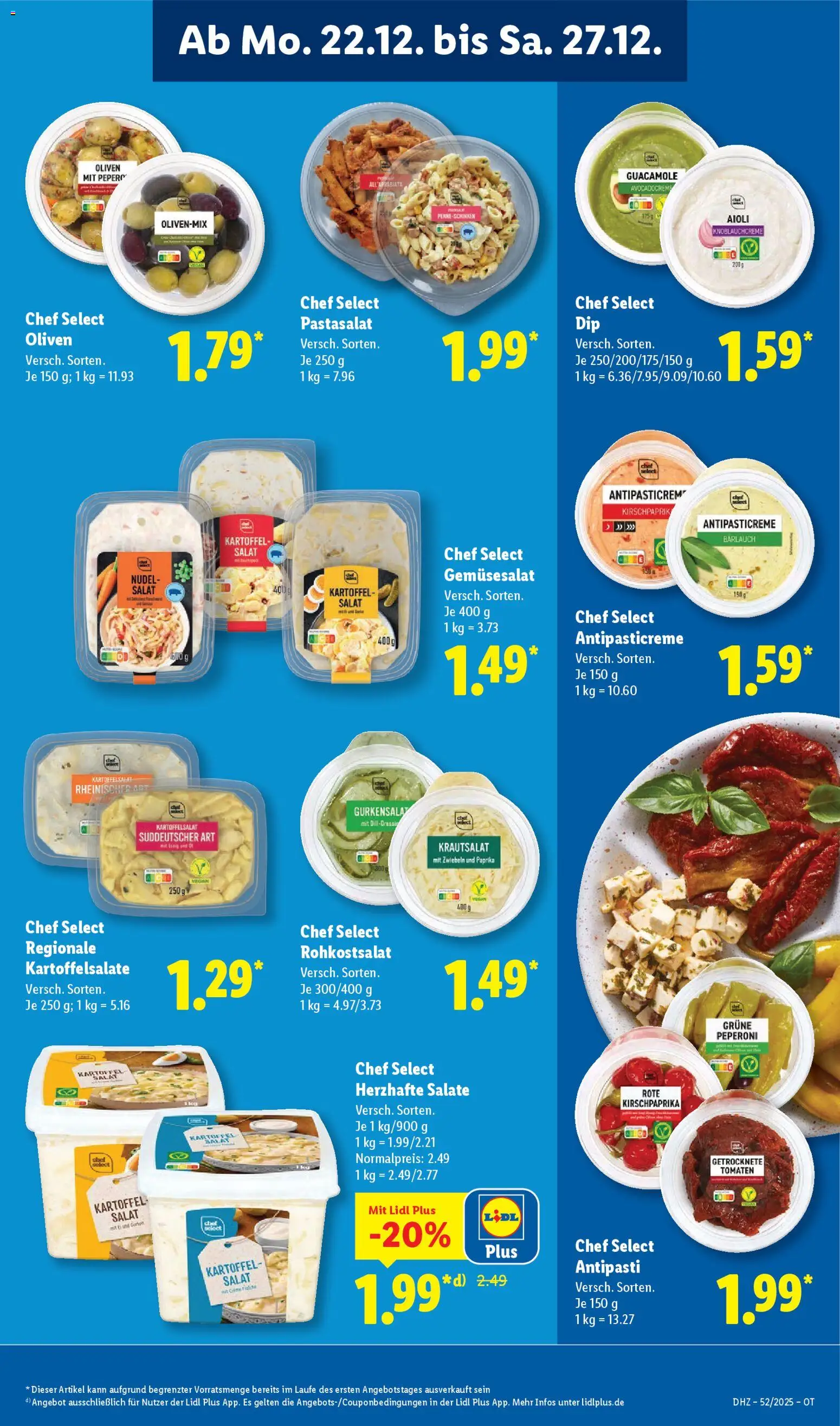 Lidl Prospekt Bernsdorf – gültig ab 22.12.2025 | Seite: 21 | Produkte: Tomaten, Paprika, Schinken, Salat