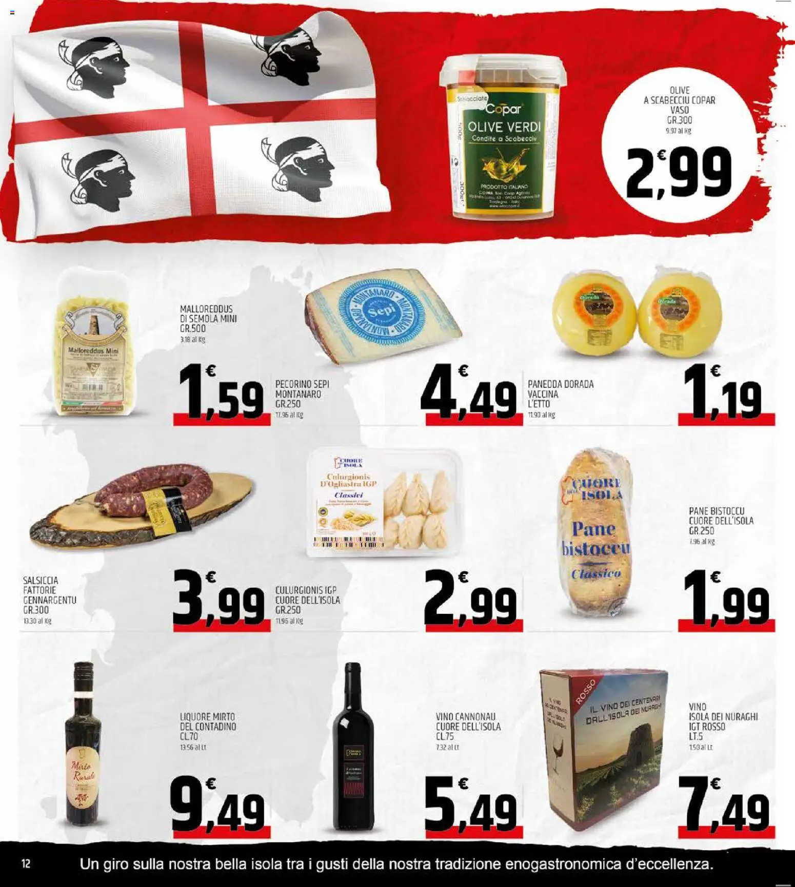 Volantino ARD Discount del 12.01.2026 | Pagina: 12 | Prodotti: Pane, Olive, Salsiccia, Pecorino