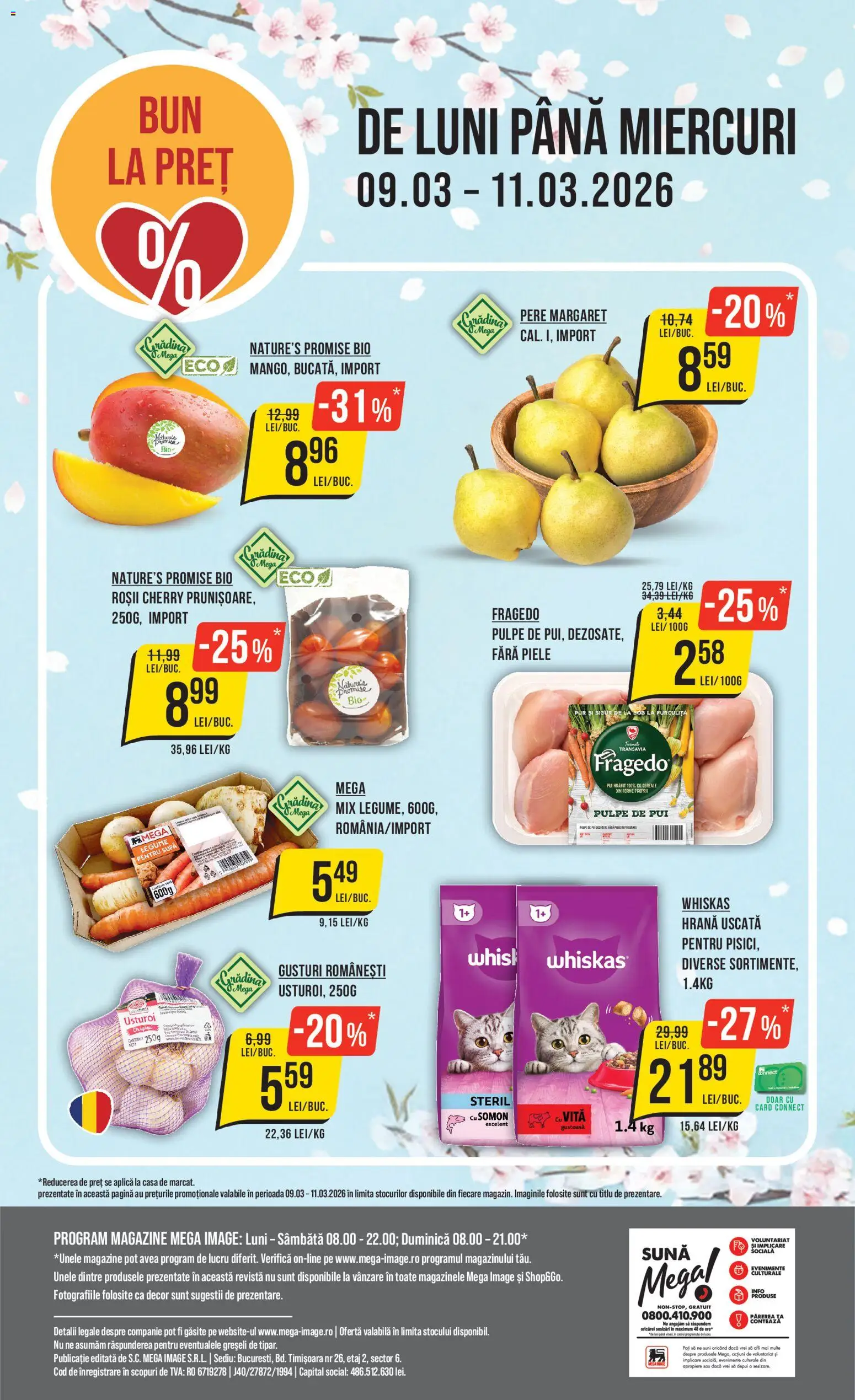 Noul catalog Mega Image – valabil de la 05.03.2026 | Pagină: 24 | Produse: Hacıyatmaz Kedi Oyuncağı, Roșii, Legume, Usturoi