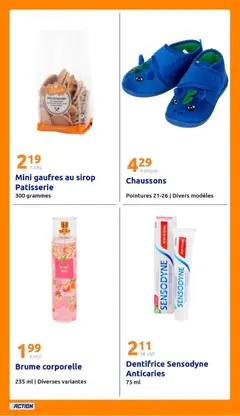 Action - Prévisualisation de Action catalogue de la semaine 44 valide à partir de 29.10.2025 | Page: 24 | Produits: Dentifrice, Gaufres, Chaussons