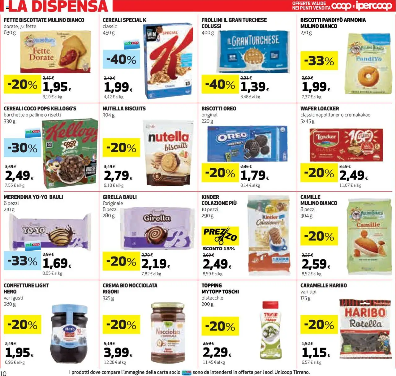 Volantino Ipercoop del 22.05.2025 | Pagina: 10 | Prodotti: Cereali, Biscotti, Frollini, Topping