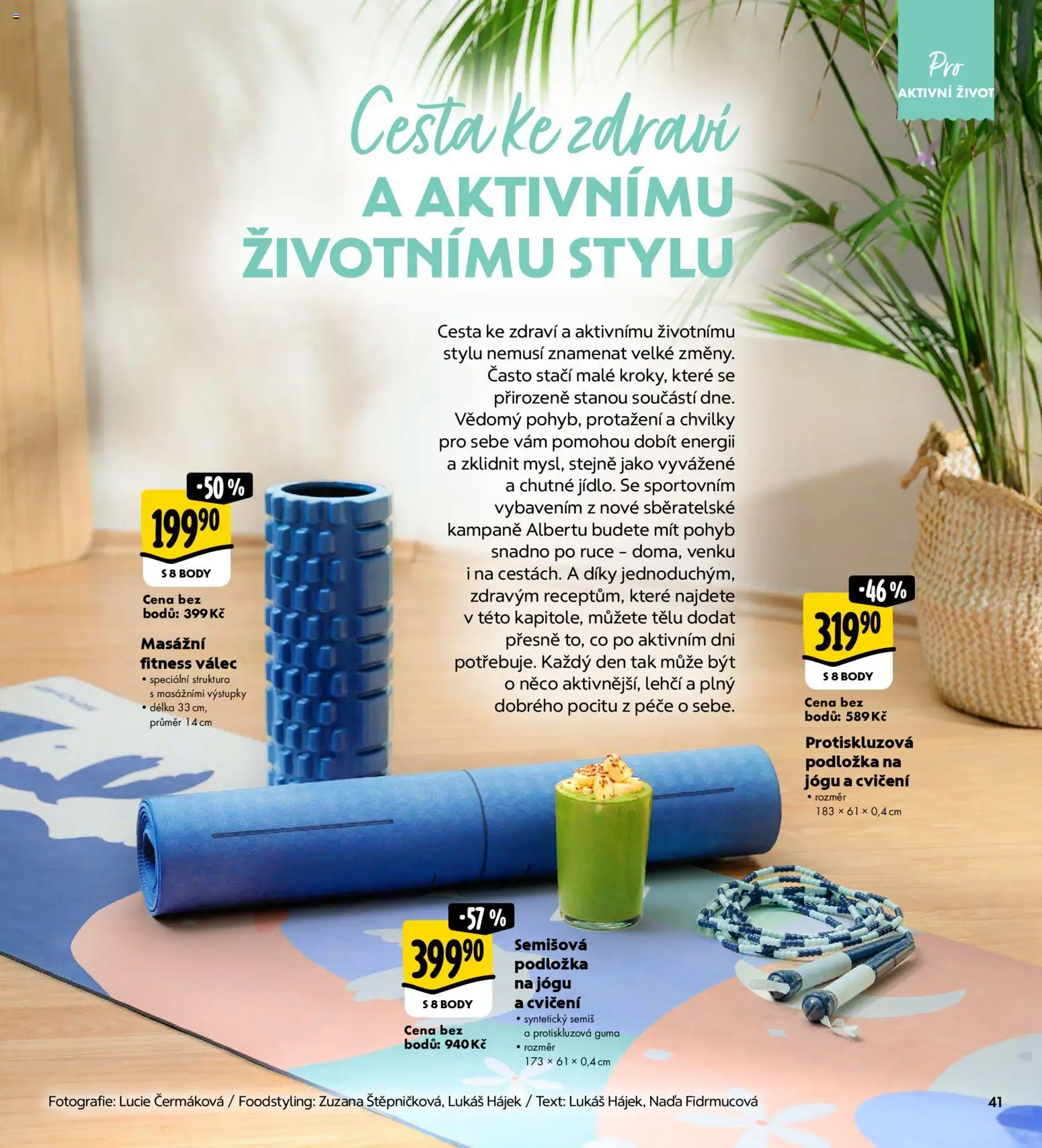 Albert magazín od 01.02.2026 | Strana: 41 | Produkty: Protiskluzová podložka, Podložka na jógu, Guma, Body