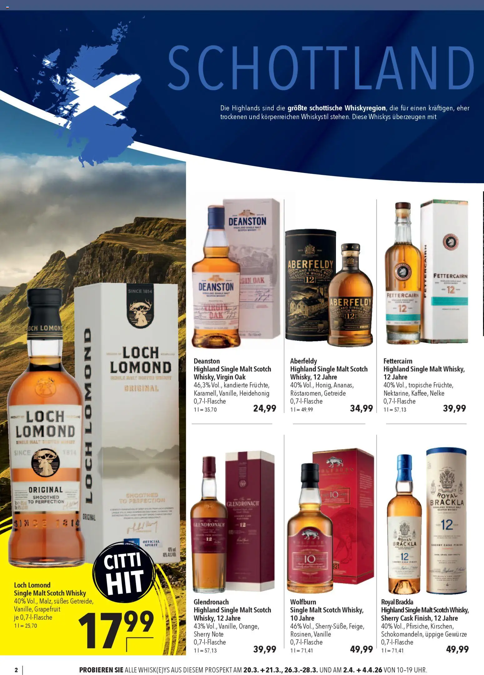CITTI Markt Whisky – gültig ab 18.03.2026 | Seite: 2 | Produkte: Whisky, Grapefruit, Gin, Getreide