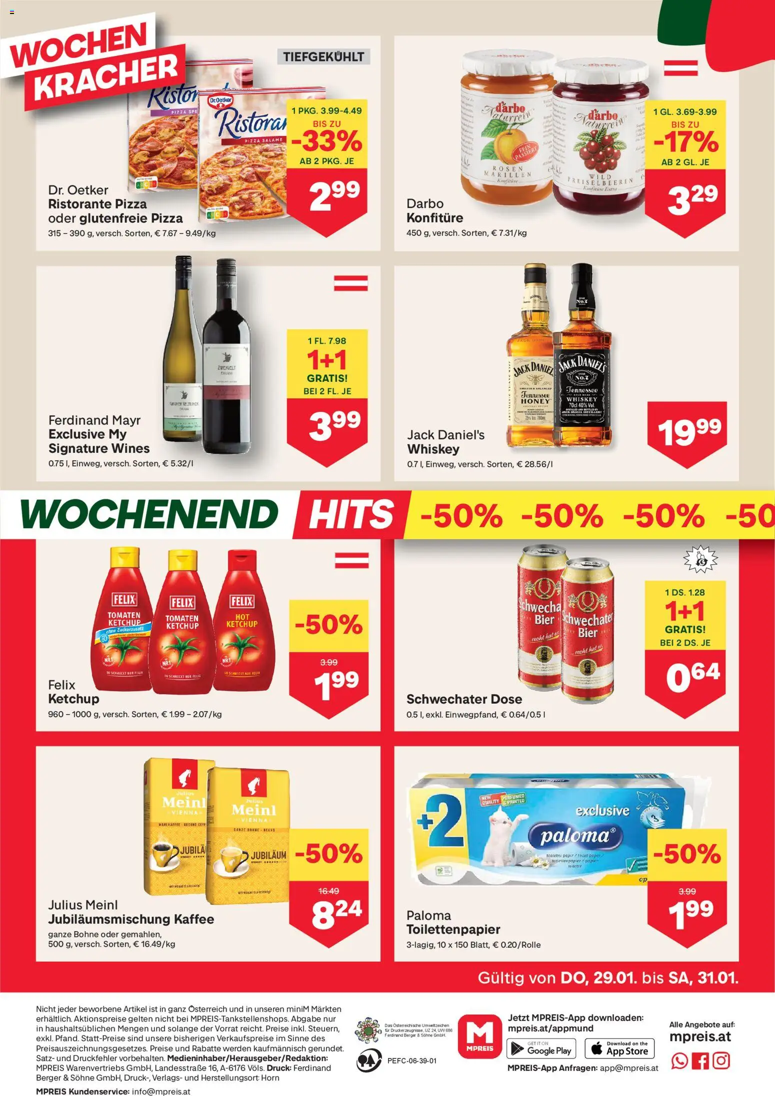 MPREIS Salzburg gültig ab 29.01.2026 | Seite: 12 | Produkte: Ketchup, Whiskey, Kaffee, Bier