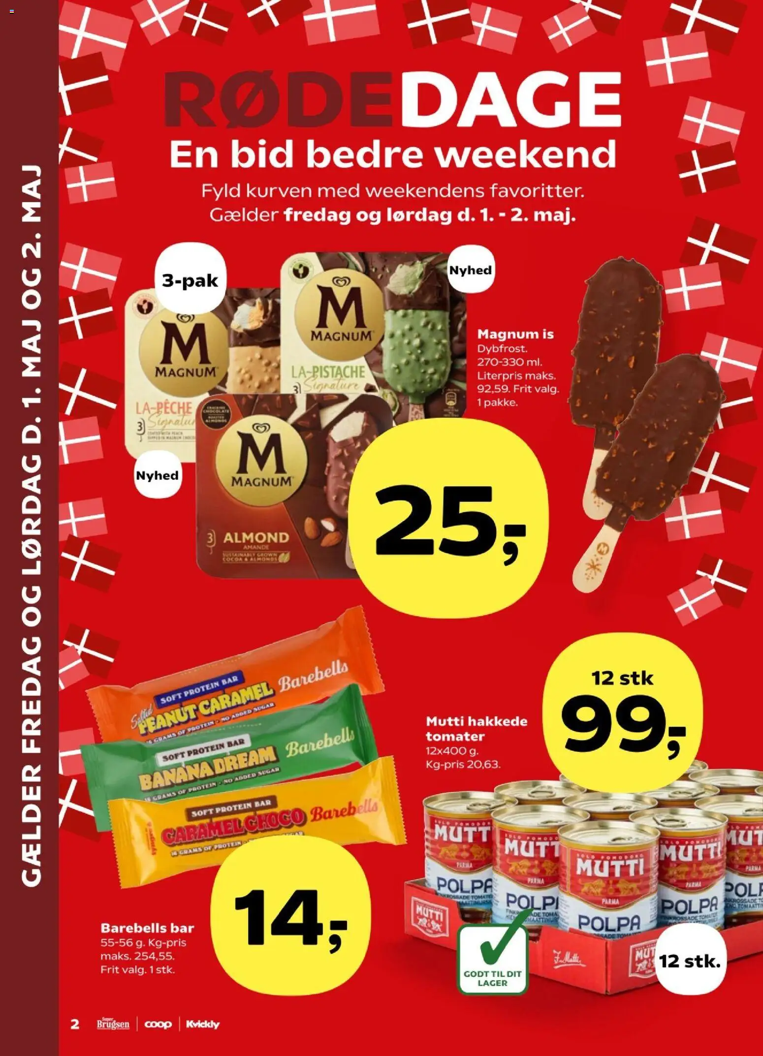 Super Brugsen tilbudsavis – gyldig fra 01.05.2026 | Side: 2 | Produkter: Tomater, Is