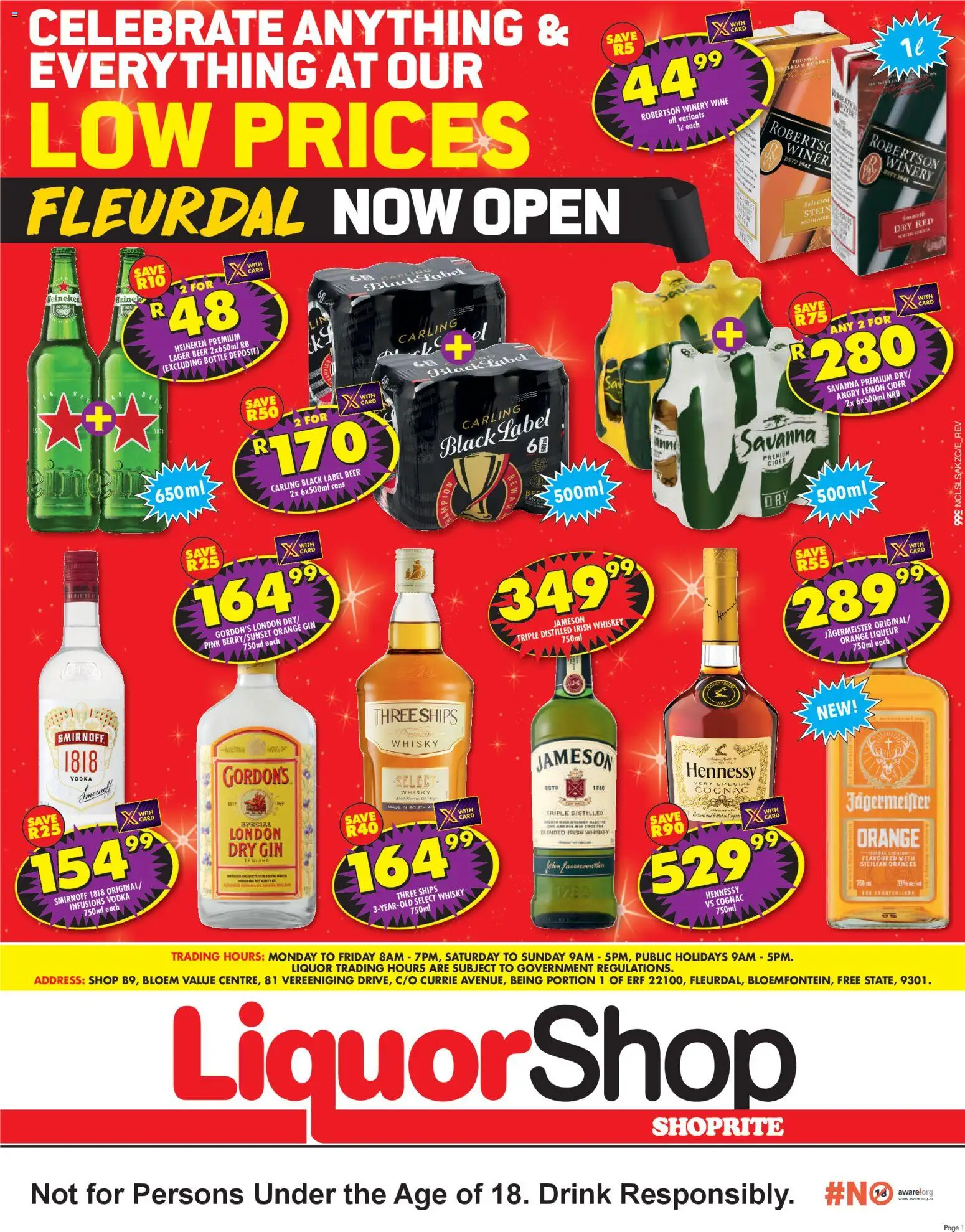 New Shoprite catalogue – valid from 27.10.2025 | Page: 1 | Products: Wine, Beer, Vodka, Ensalada de quino
