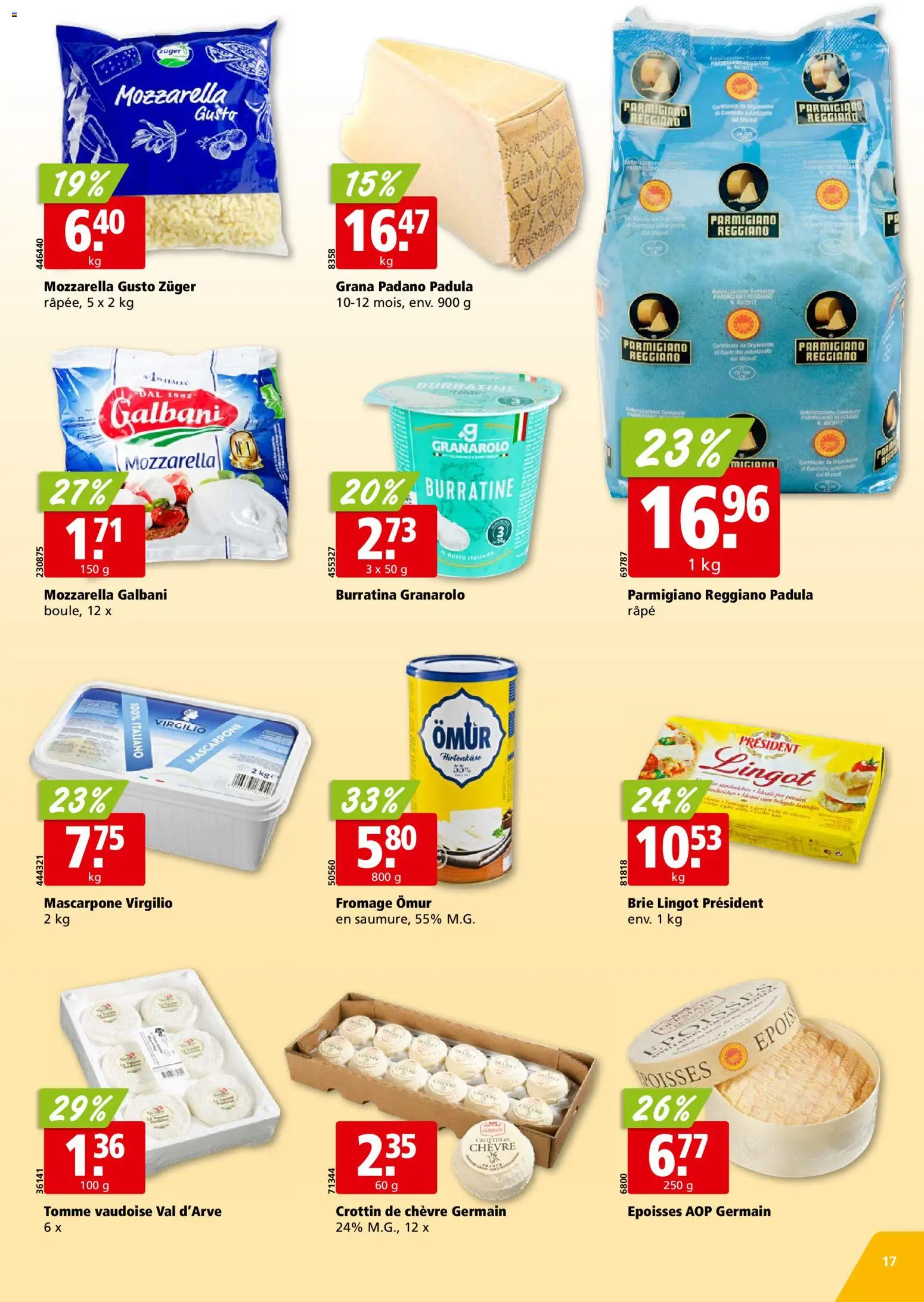 Aligro Aktionen Chavannes, Matran, Genève, Sion – gültig ab 19.01.2026 | Seite: 17 | Produkte: Mascarpone