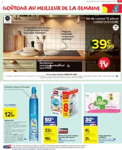  | Page: 13 | Produits: Réfrigérateur, Casserole, Eau pétillante, Thé