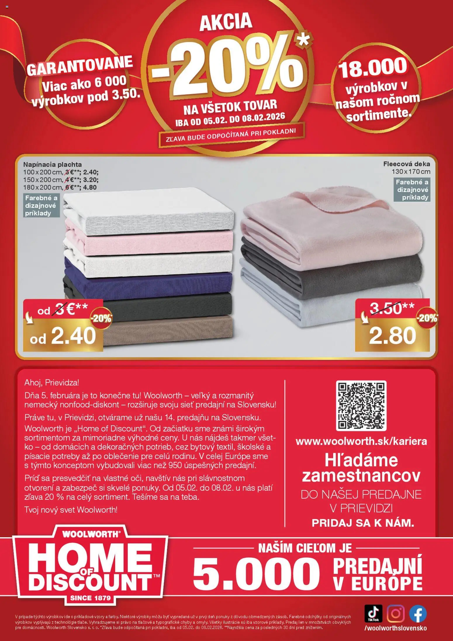 Nové Woolworth akcie – leták je platný od 01.02.2026 | Strana: 12 | Produkty: Plachta