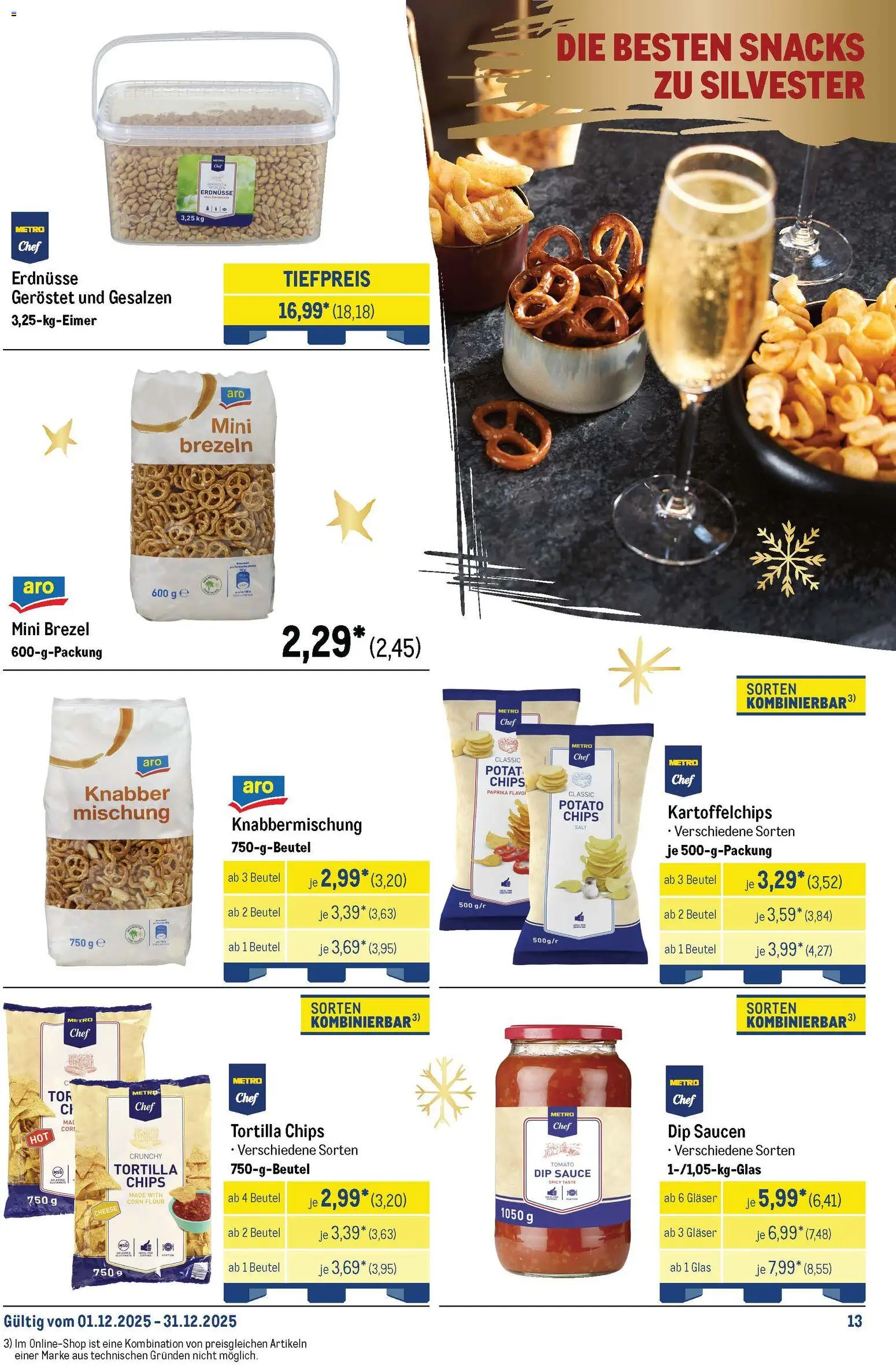 Metro Monats-Menü – gültig ab 01.12.2025 | Seite: 13 | Produkte: Erdnüsse, Paprika, Chips