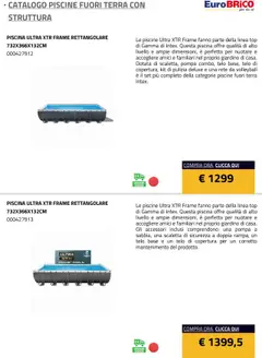 Anteprima del volantino Eurobrico Piscine Fuori Terra con Struttura catalogo valido a partire dal 23.07.2025 | Pagina: 17 | Prodotti: Scaletta, Top, Piscina, Terra