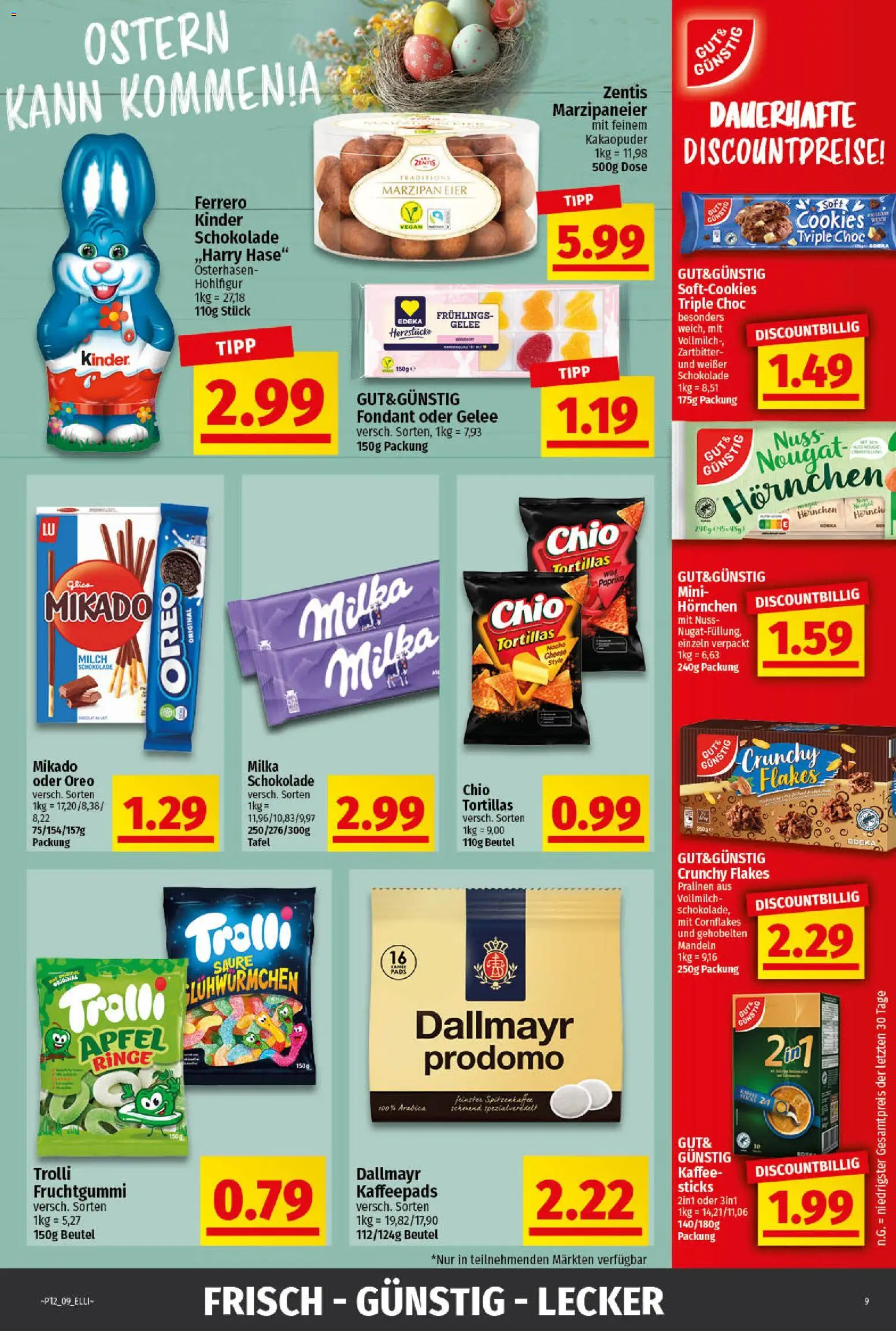 Elli Markt Prospekt 	 – gültig ab 16.03.2026 | Seite: 9 | Produkte: Kaffeepads, Äpfel, Mandeln, Chio tortillas