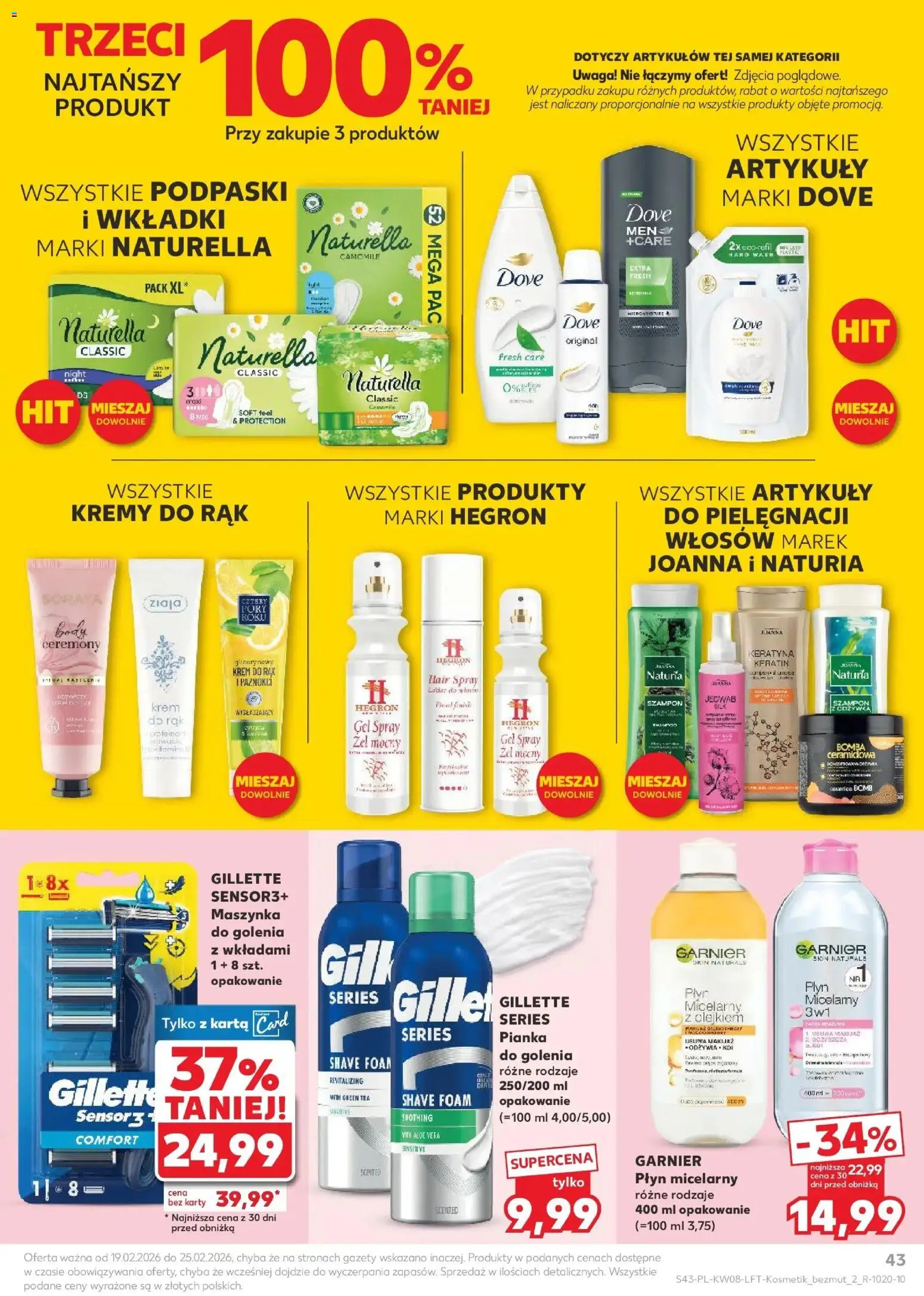 Kaufland Polsko leták od 19.02.2026 | Strana: 43 | Produkty: Krém, Karty, Dove, Body
