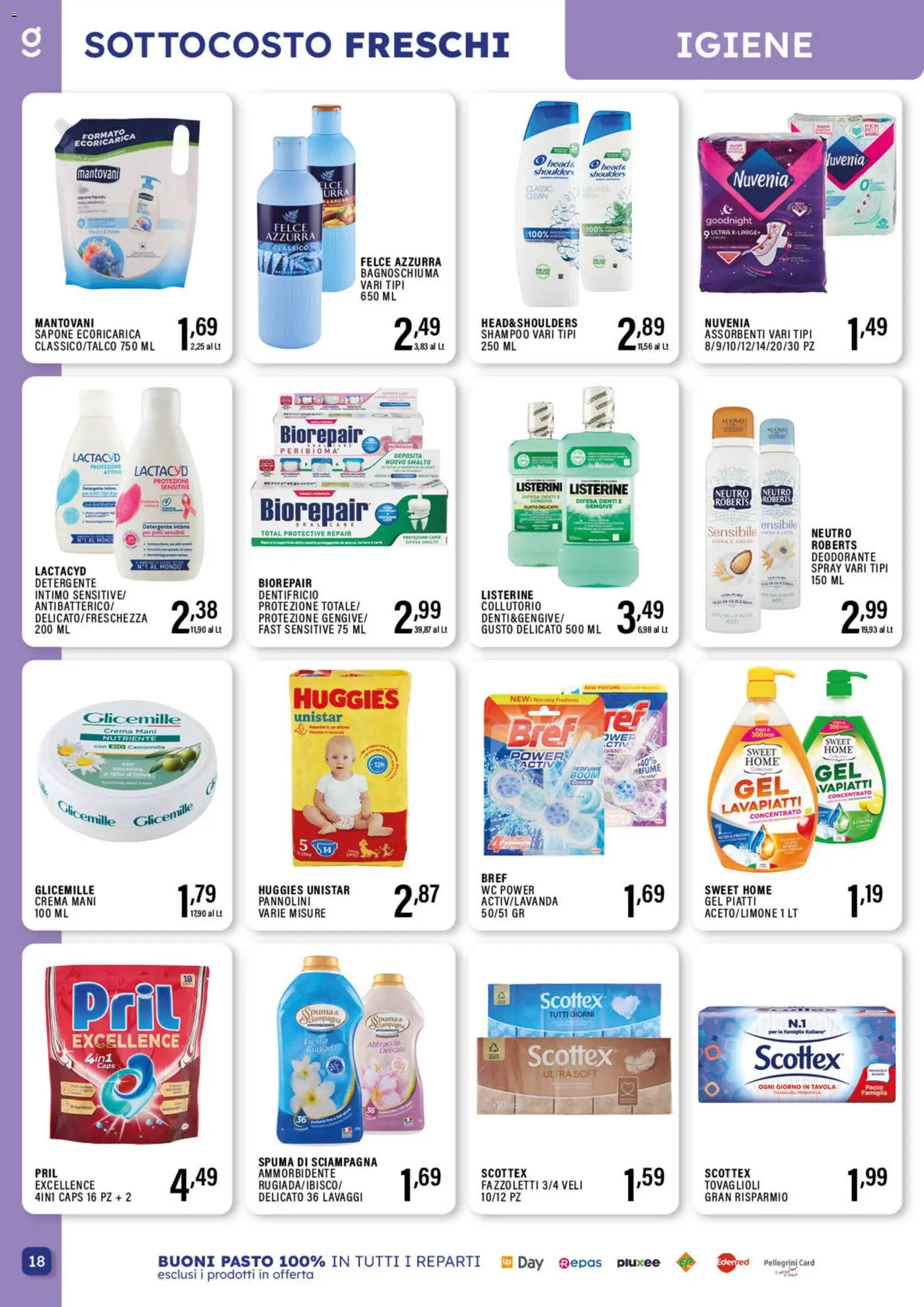 Volantino GECOP del 19.01.2026 | Pagina: 18 | Prodotti: Deodorante, Collutorio, Detergente intimo, WC