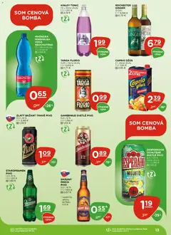 Terno leták platný od 04.12.2025 | Strana: 13 | Produkty: Zlatý Bažant, Staropramen, Voda, Tequila