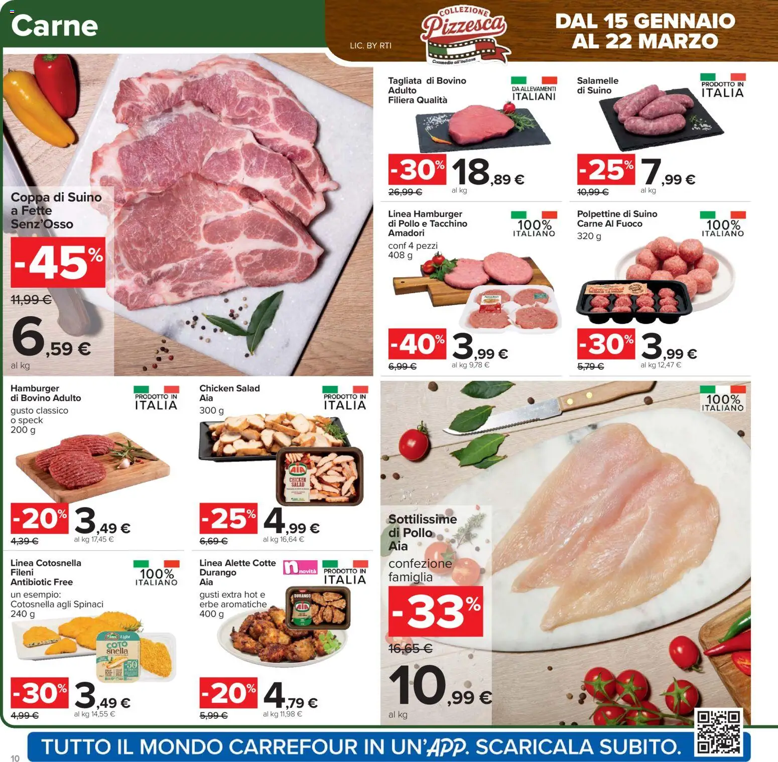 Volantino Carrefour del 06.02.2026 | Pagina: 10 | Prodotti: Speck, Suino, Tacchino, Hamburger