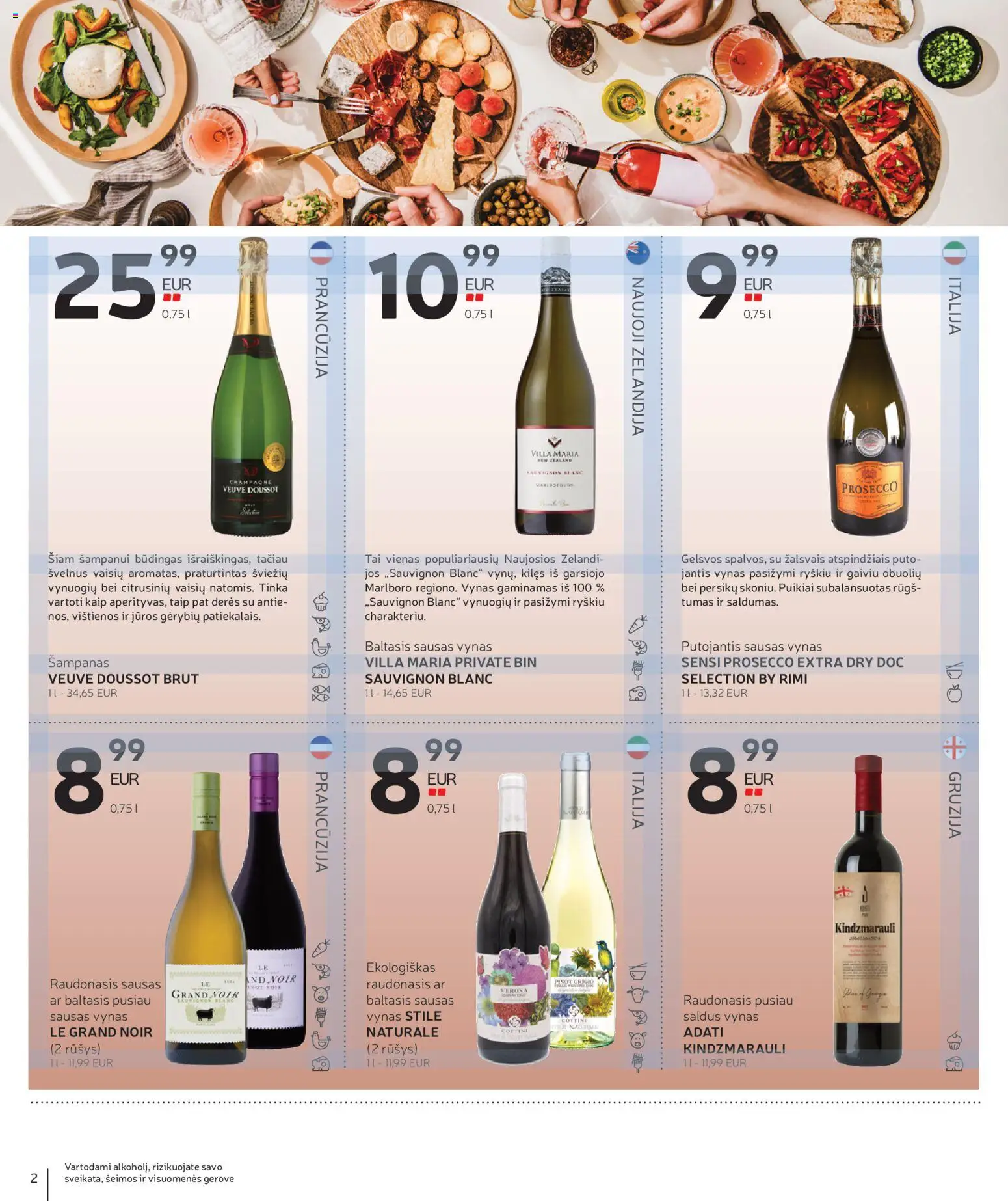 Rimi akcijos nuo 28.04.2026 | Puslapis: 2 | Prekių: Vištienos, Vynas