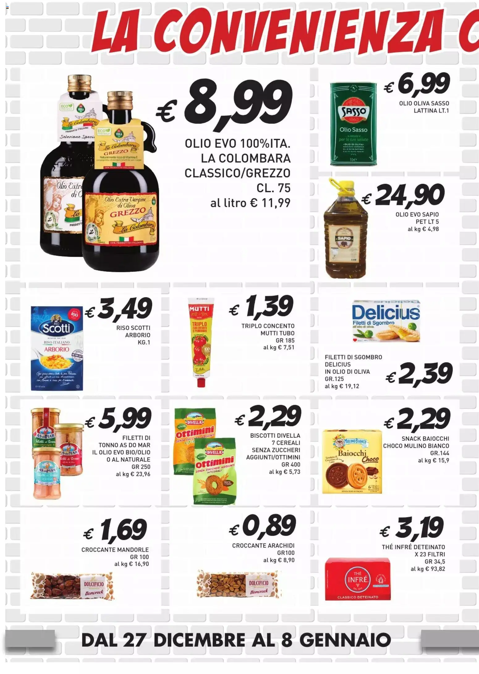 Volantino Coal del 27.12.2025 | Pagina: 4 | Prodotti: Olio, Mandorle, Arachidi, Sgombro