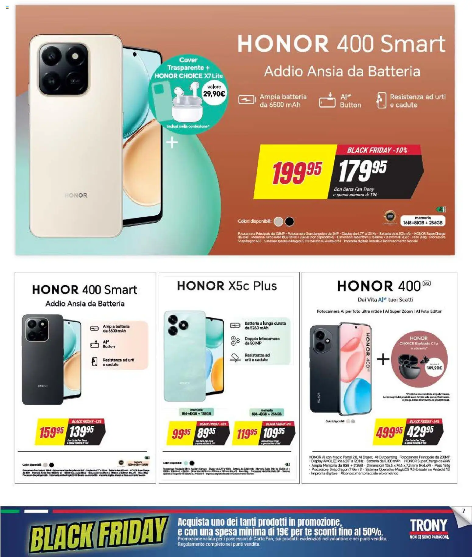 Volantino Trony del 25.11.2025 | Pagina: 7 | Prodotti: Tè, Fotocamera, Fan, Batteria