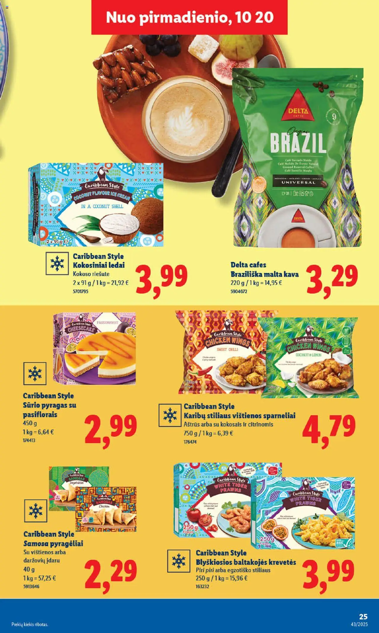 LIDL akcijos nuo 20.10.2025 | Puslapis: 21 | Prekių: Ledai, Vištienos, Pyragas, Kava