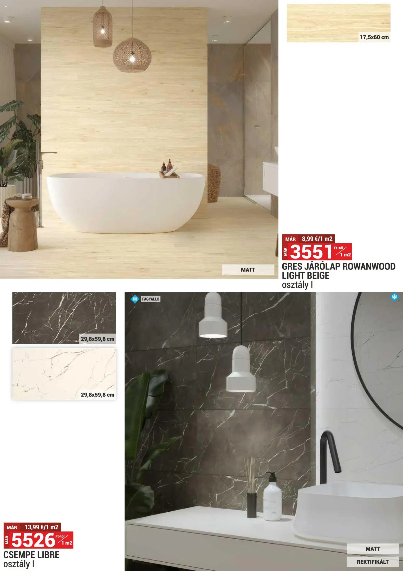 Merkury Market akciós ujság - amely érvényes a következő dátumtól: 01.11.2025 | Oldal: 35 | Termékek: Gres, Járólap, Csempe