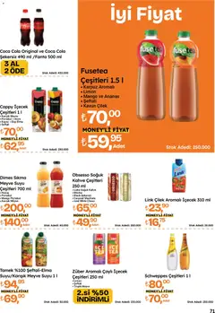 16.04.2026 tarihinden itibaren geçerli olan Migros kataloğu önizlemesi | Sayfa: 71 | Ürünler: Meyve suyu, Çilek, Meyve, Limon