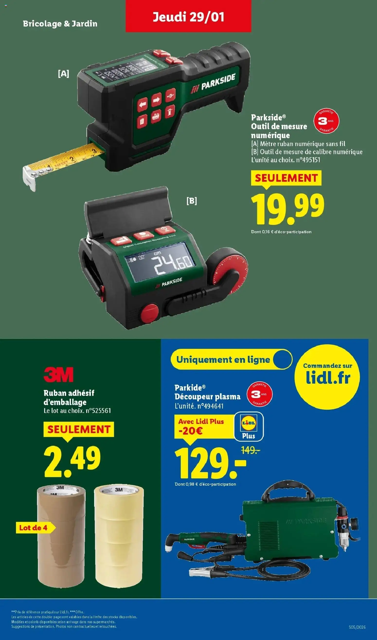 Catalogue LIDL du 28/01/2026 | Promo prospectus en ligne | Page: 45 | Produits: Mètre, Découpeur plasma