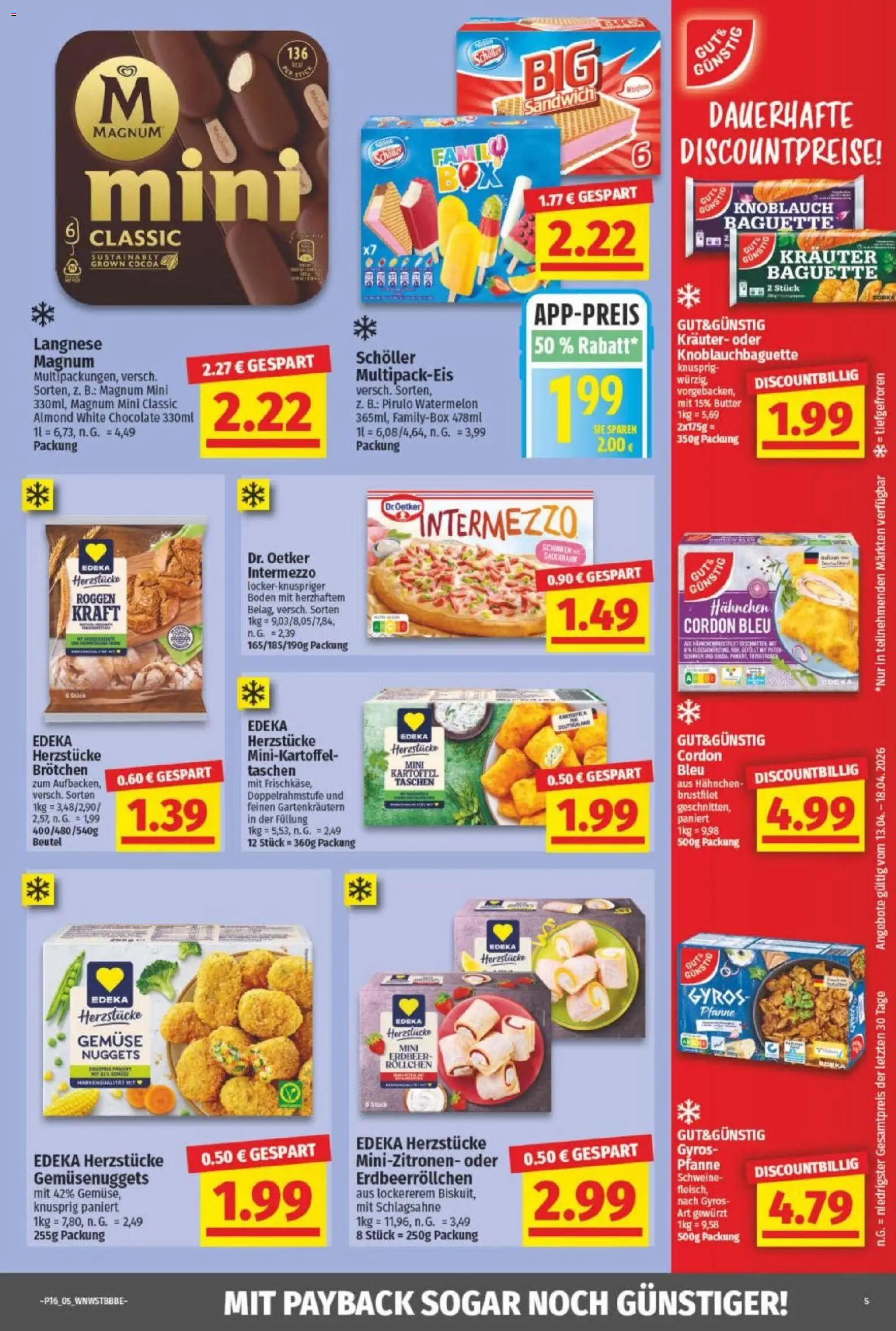 NP Discount Prospekt – gültig ab 13.04.2026 | Seite: 5 | Produkte: Hahnchen, Butter, Knoblauch, Schinken