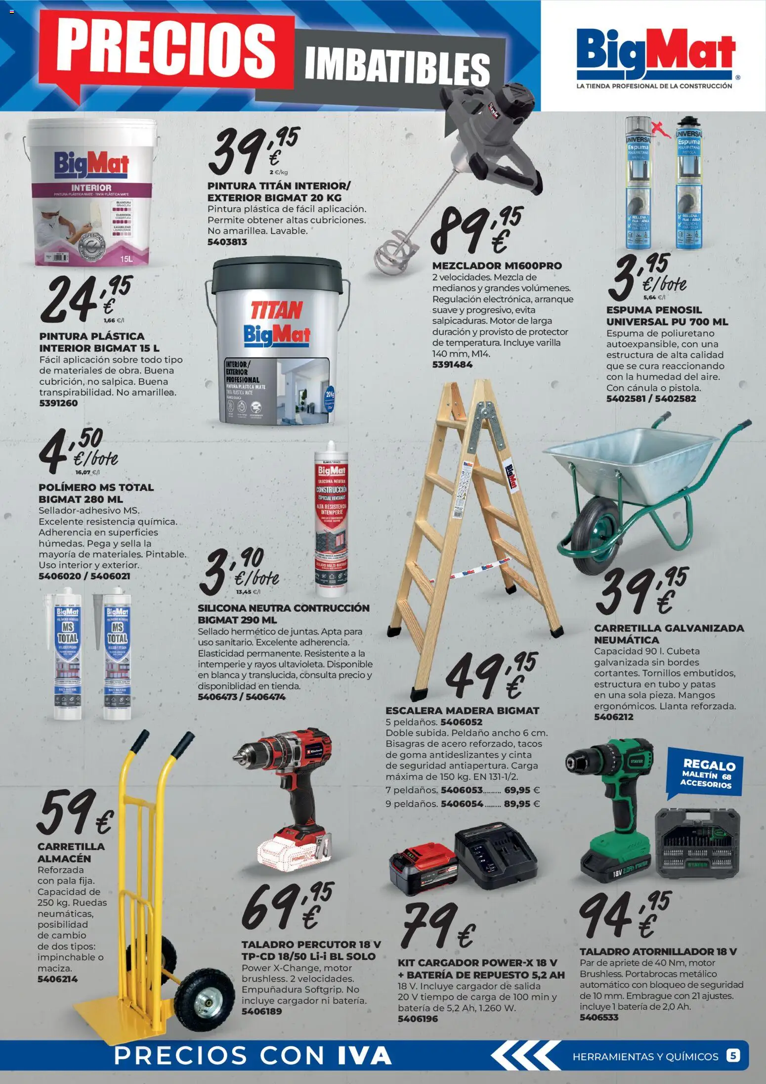 BigMat folleto │ válido desde el 11.12.2025 | Página: 5 | Productos: Tacos, Pintura plástica, Mezclador, Batería
