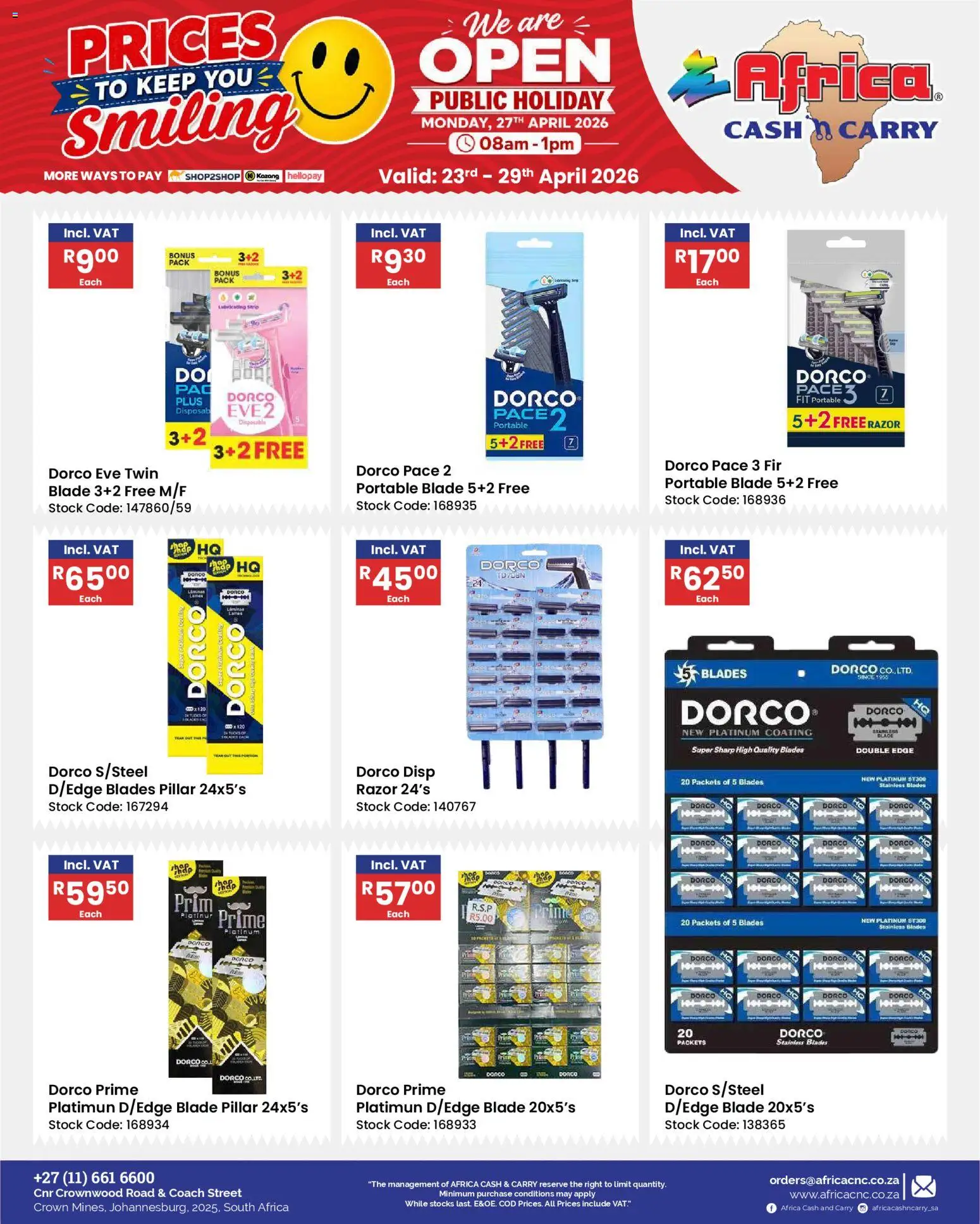 New Africa Cash & Carry catalogue – valid from 23.04.2026 | Page: 39 | Products: Stock