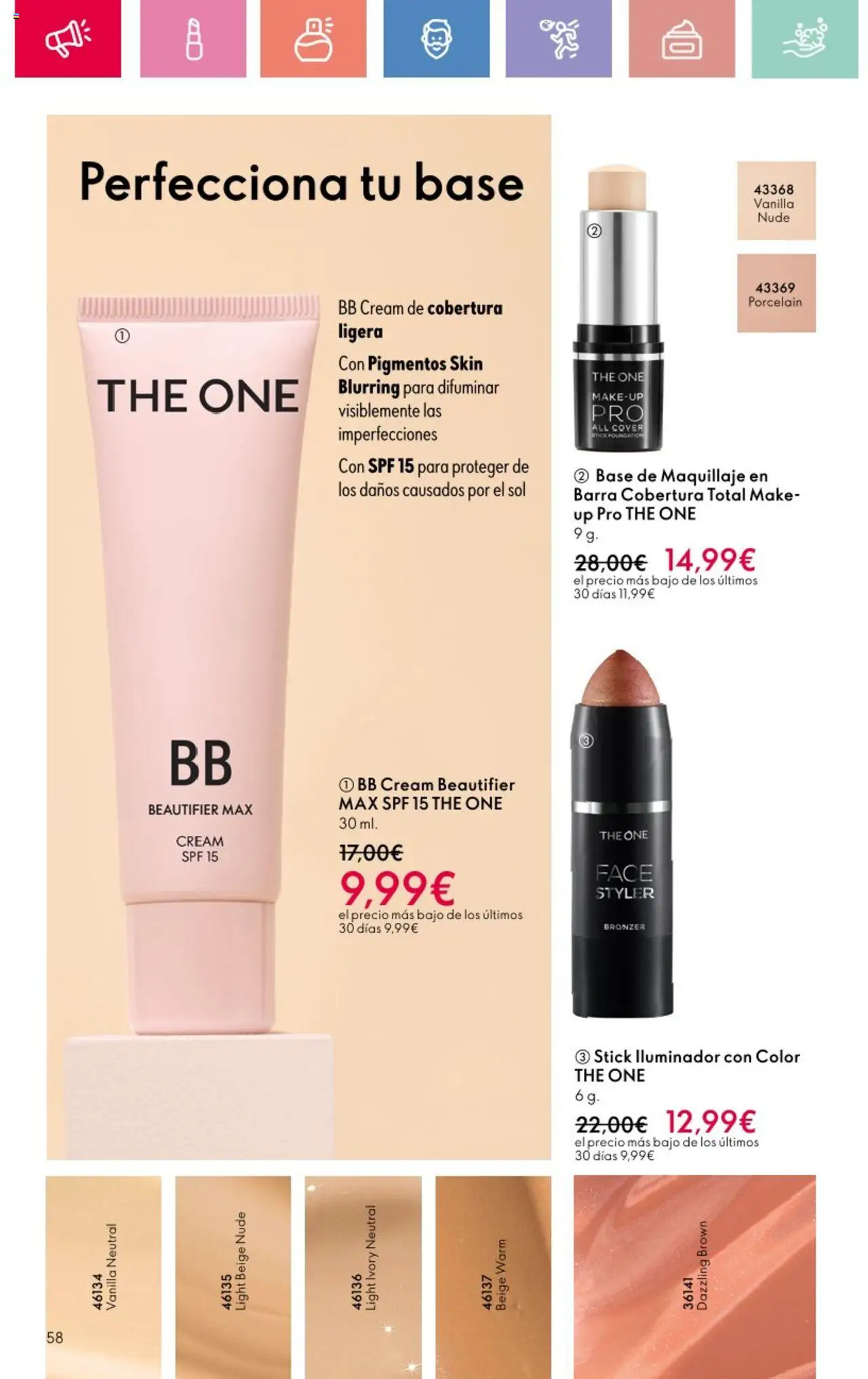 Oriflame - Catálogo Campaña 12 │ válido desde el 24.08.2025 | Página: 58 | Productos: Maquillaje, BB cream, Iluminador, Base de maquillaje