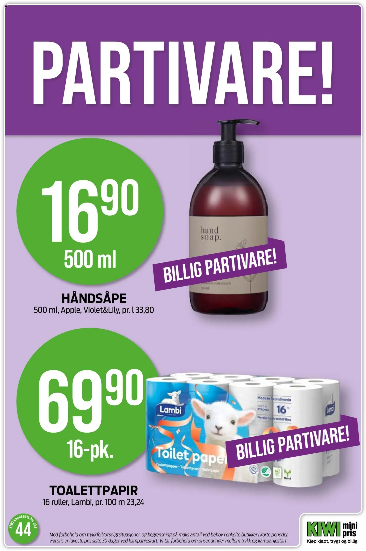 {H1} | Side: 17 | Produkter: Håndsåpe, Toalettpapir, Kiwi