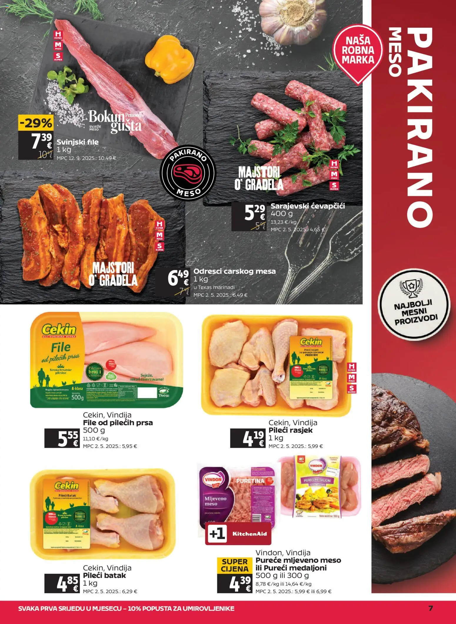 Tommy katalog | vrijedi od 30.10.2025 | Stranica: 7 | Proizvodi: Puretina, Meso, Mljeveno meso, Svinjski file