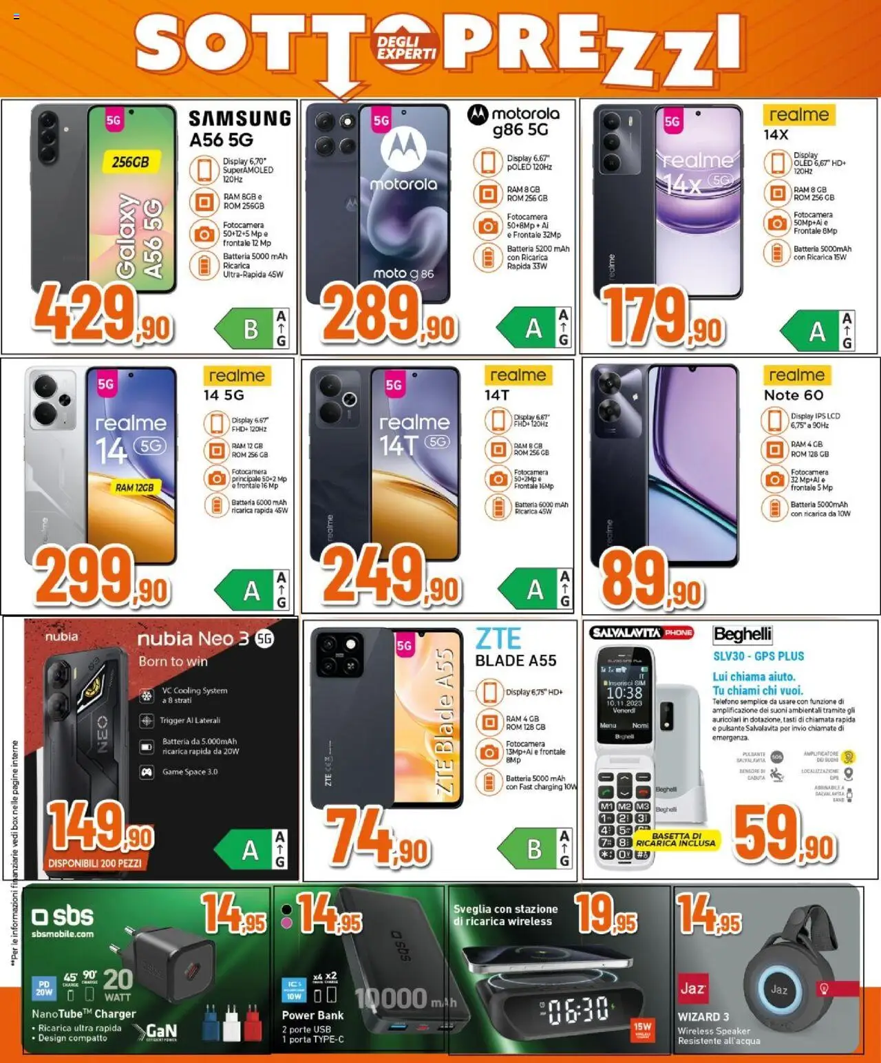 Volantino Expert del 02.10.2025 | Pagina: 4 | Prodotti: Auricolari, Telefono, Sveglia, USB