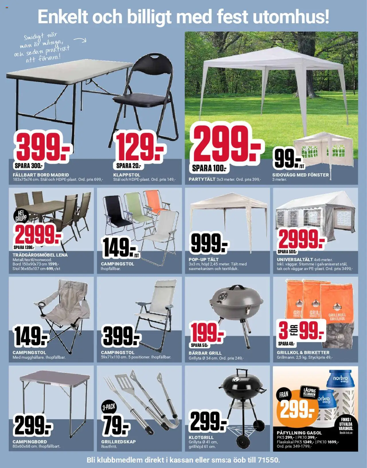 ÖoB reklamblad aktuell från 09.06.2025 | Sida: 4 | Produkter: Gasol, Briketter, Campingstol, Campingbord