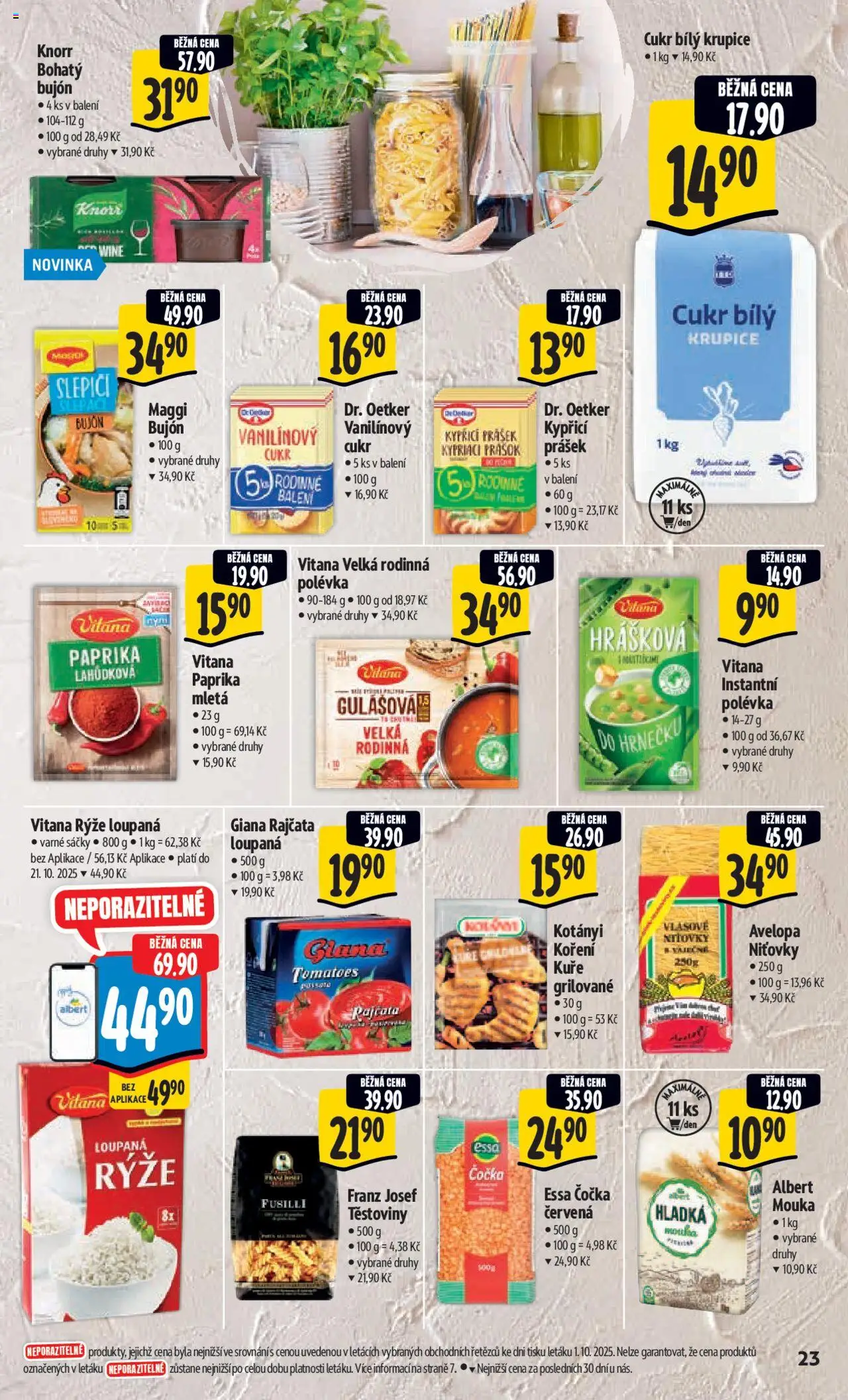 Albert leták - Hypermarket od 08.10.2025 | Strana: 32 | Produkty: Hladká mouka, Rýže, Koření, Kuře