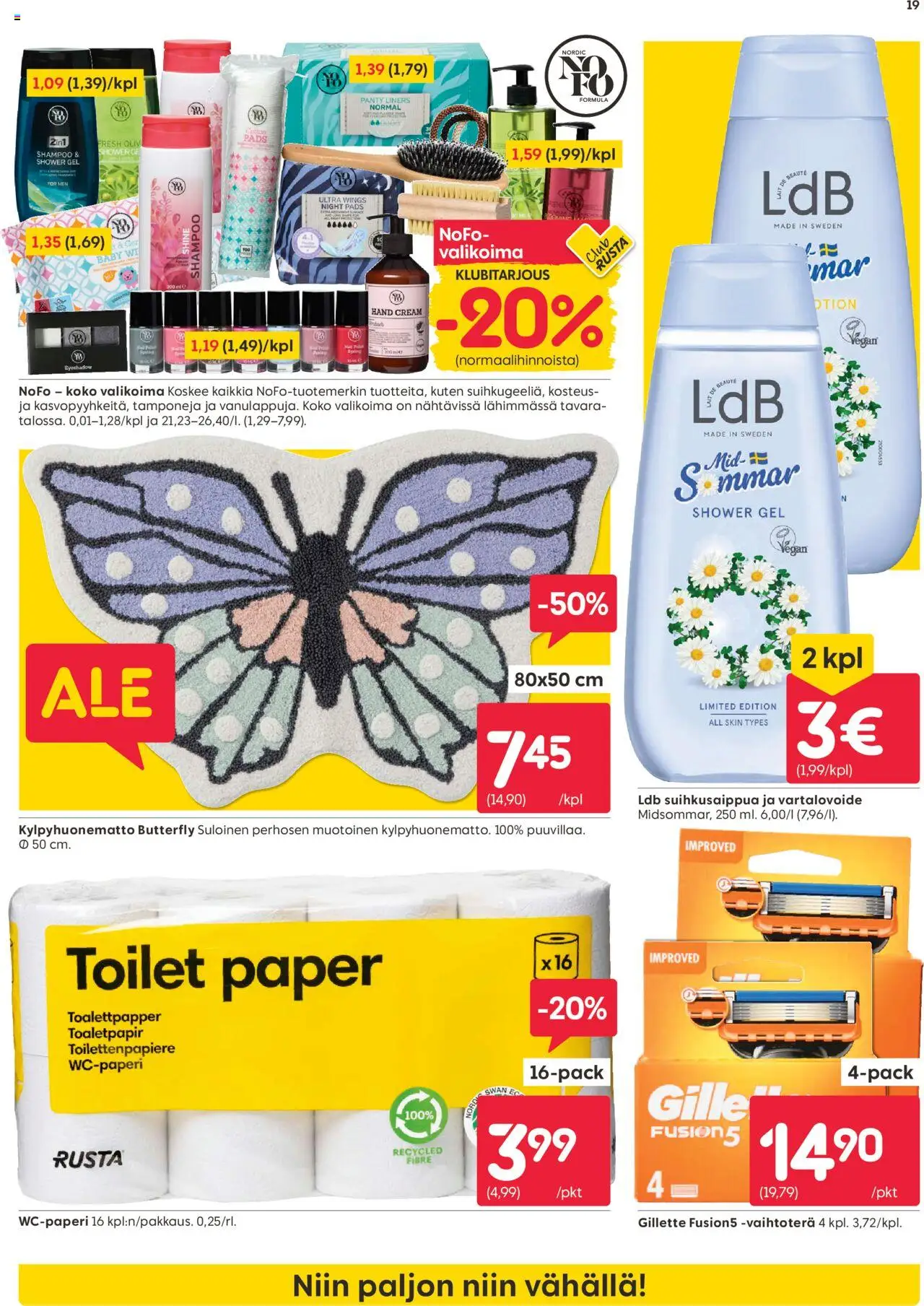  | Sivu: 19 | Tuotteet: Shampoo, Vartalovoide