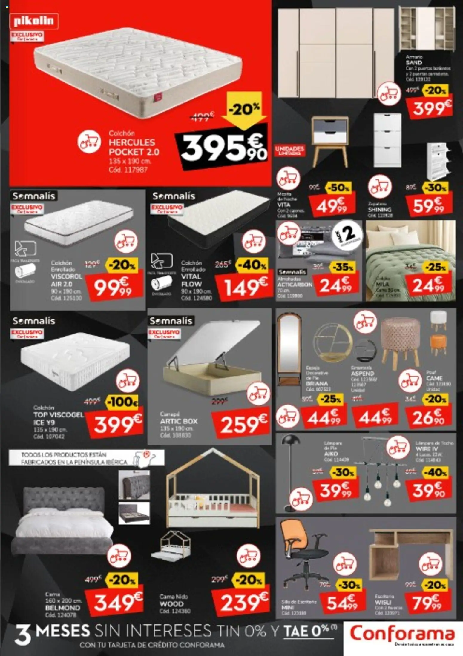 Conforama Black Friday │ válido desde el 25.11.2025 | Página: 3 | Productos: Colchon, Cama