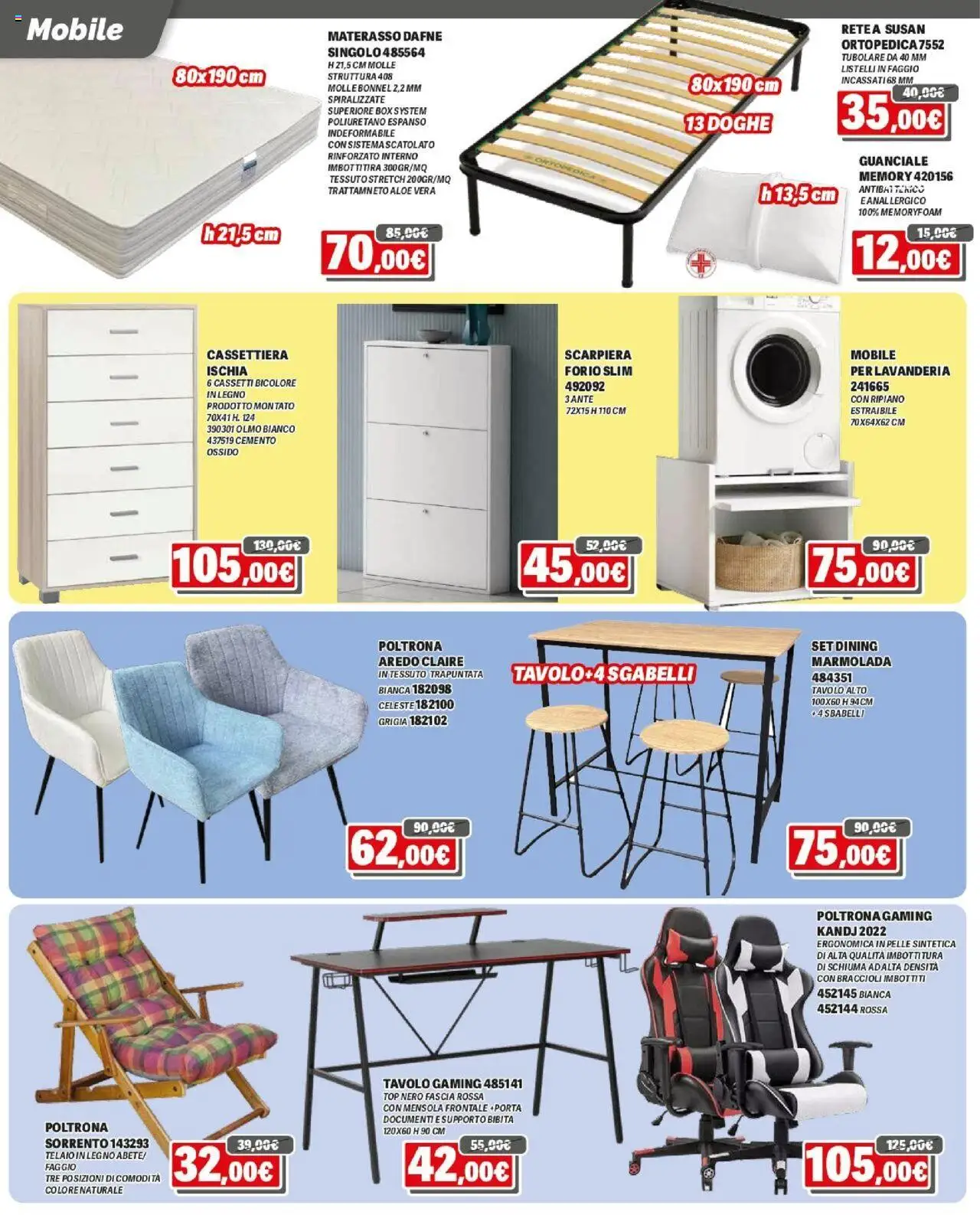 Volantino Orizzonte del 11.09.2025 | Pagina: 8 | Prodotti: Mobile, Bibita, Cassettiera, Guanciale