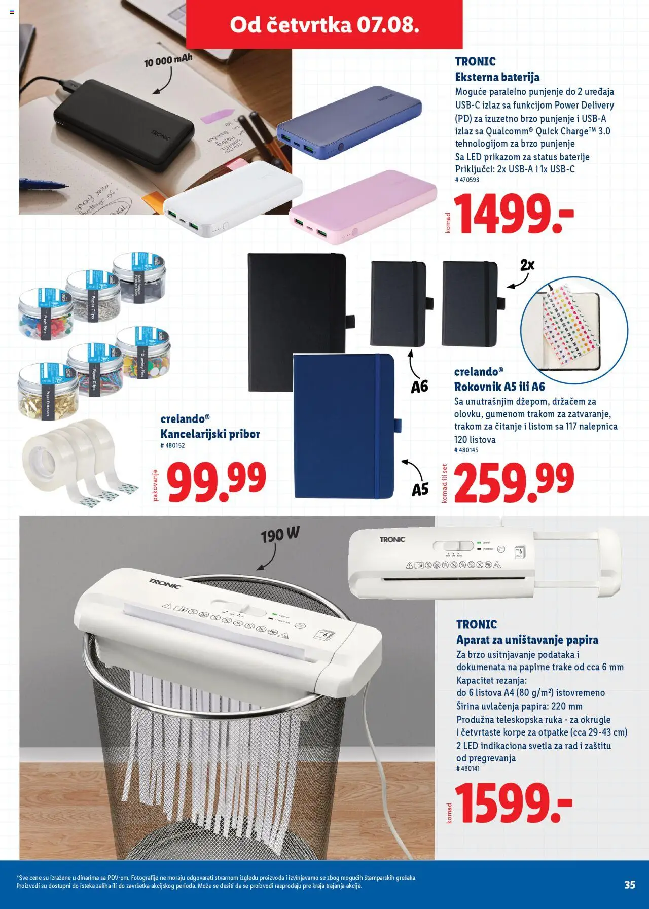 Lidl katalog - važi od 31.07.2025 | Strana: 35 | Proizvode: Baterija, Pakovanje, Baterije