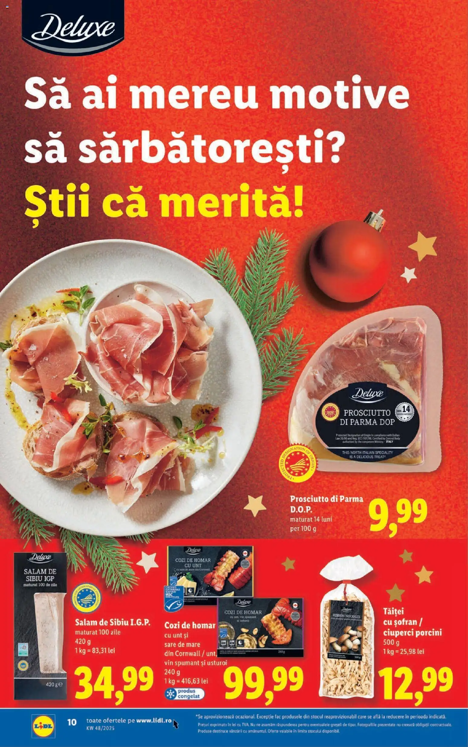 Noul catalog Lidl – valabil de la 24.11.2025 | Pagină: 10 | Produse: Body, Unt, Noodles, Sare