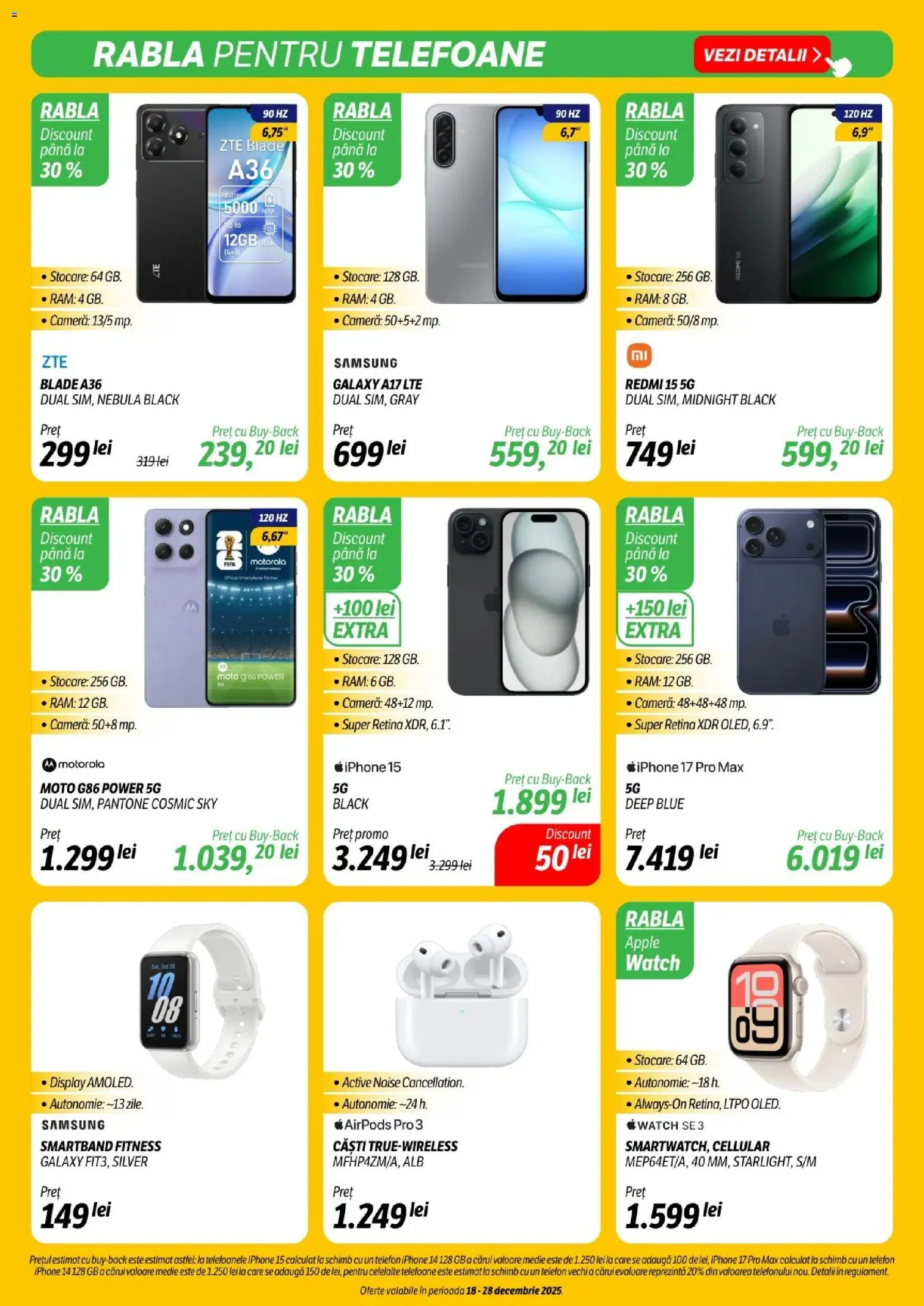 Noul catalog Flanco – valabil de la 18.12.2025 | Pagină: 8 | Produse: Telefon, Căști, Cameră, Apple