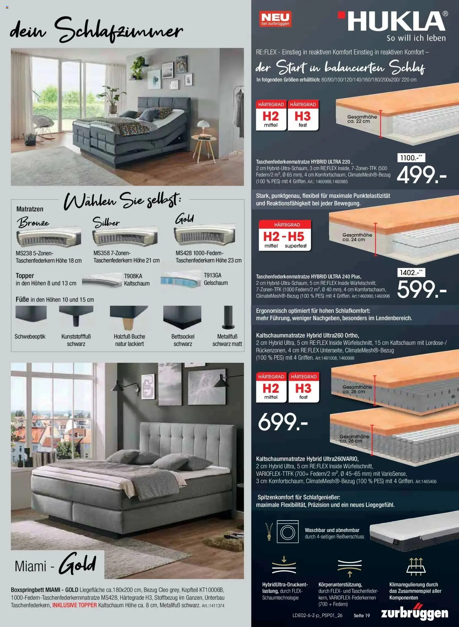 Zurbrüggen - Zurbrüggen: Ihr Einrichtungshaus der Extraklasse – gültig ab 20.02.2026 | Seite: 19 | Produkte: Boxspringbett, Topper