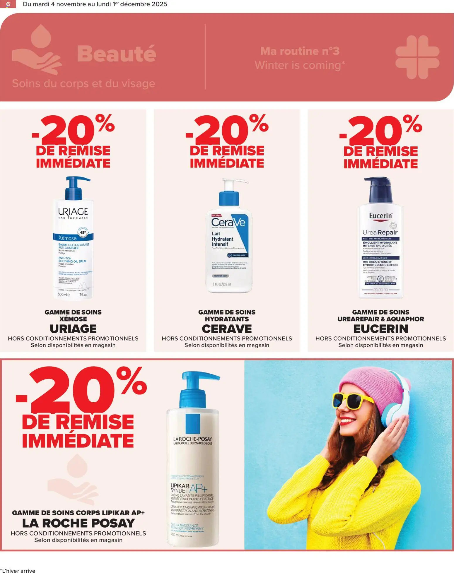 {H1} | Page: 6 | Produits: Eau thermale, Lait, Thé, Crème