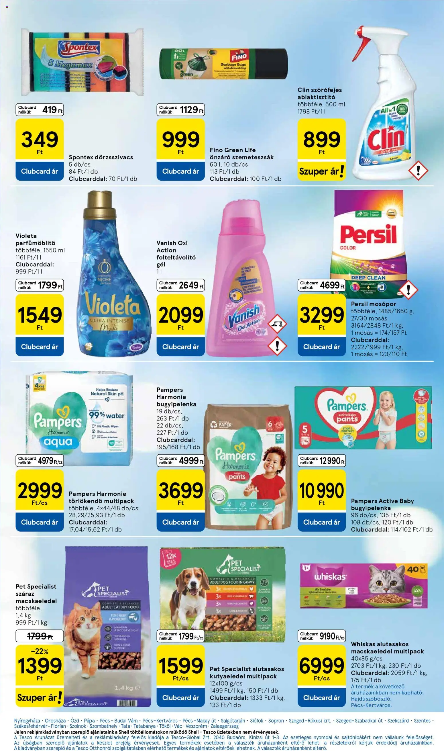 Tesco akciós ujság - amely érvényes a következő dátumtól: 29.01.2026 | Oldal: 27 | Termékek: Kutyaeledel, Whiskas, Folteltávolító, Mosópor