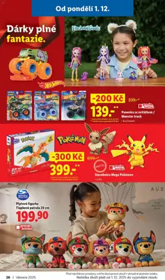Náhled letáku Lidl leták - Veselé Vánoce od 20.10.2025 | Strana: 26 | Produkty: Tlapková patrola, Panenka, Monster, Stavebnice