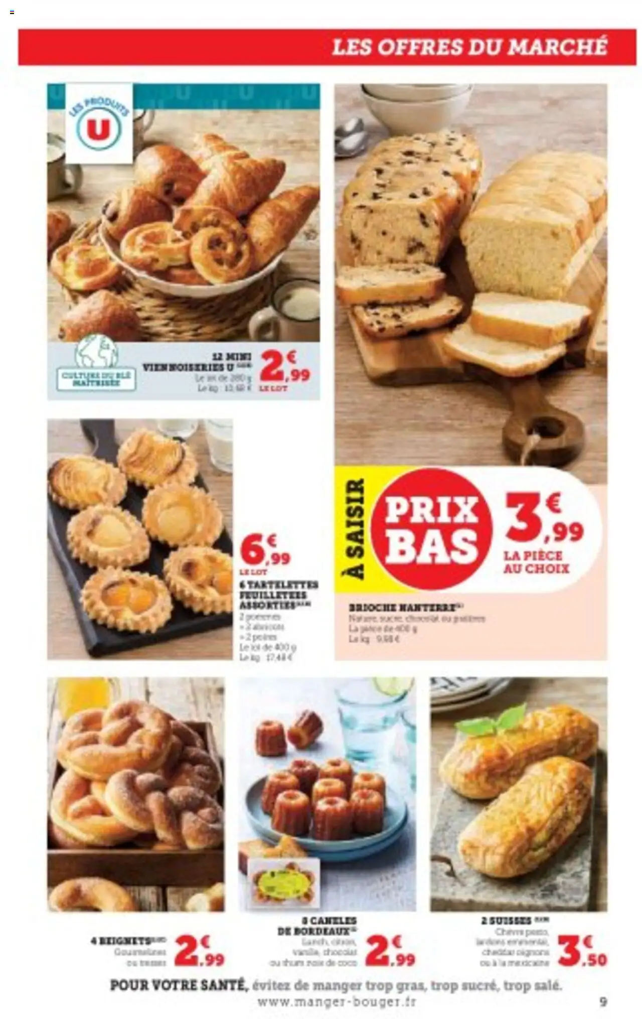  | Page: 9 | Produits: Noix de coco, Viennoiseries, Cheddar, Noix