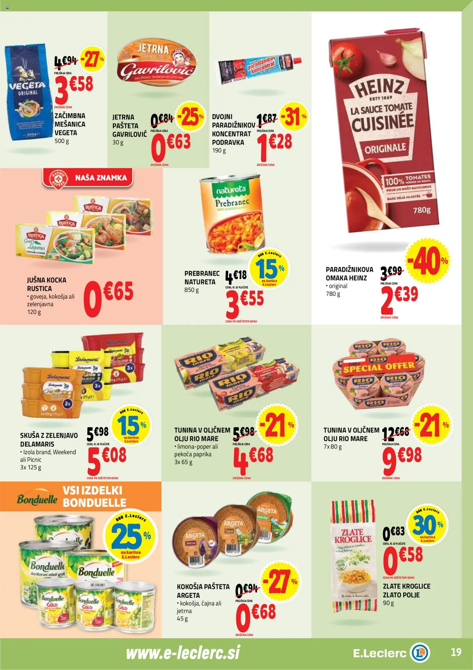 Novi E.leclerc katalog ponudbe – veljaven od 28.01.2026 | Stran: 19 | Izdelki: BB cream, Paprika, Pašteta, Omaka