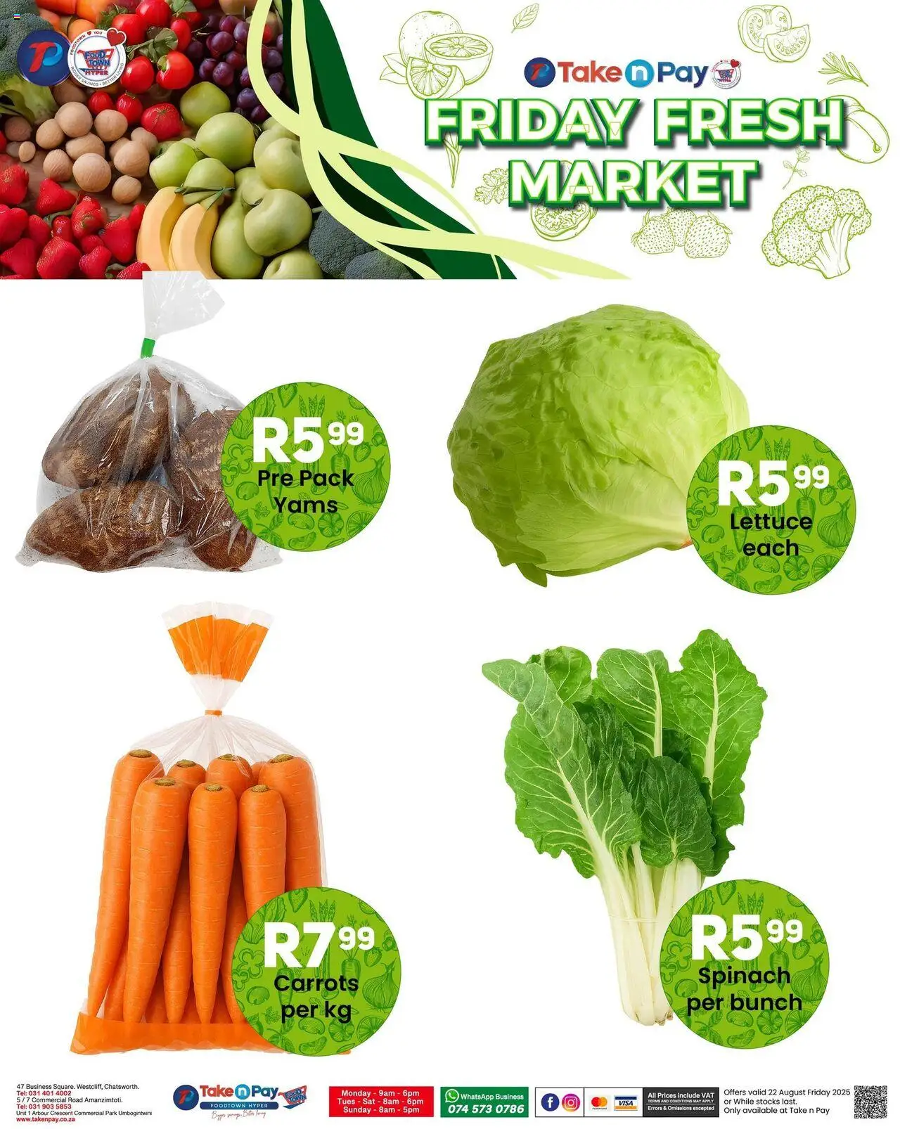 Take n Pay Friday Specials │ valid from 22.08.2025 | Page: 5 | Products: Carrots, Lettuce