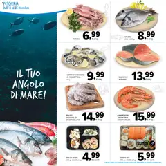 Anteprima del volantino Todis Pescheria, Macelleria catalogo valido a partire dal 11.12.2025 | Pagina: 18 | Prodotti: Salmone, Polpo, Gamberoni, Sushi